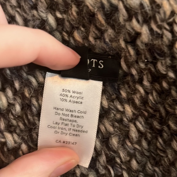 Talbots Open Cardigan Wool Alpaca Knit Cozy M Waterfall Duster Office Casual - Picture 3 of 5